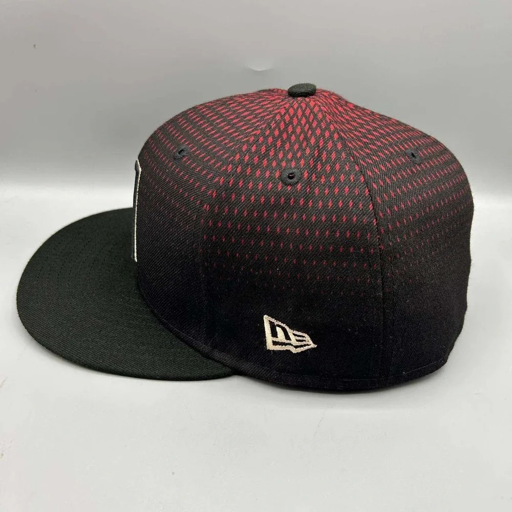 Arizona Diamondbacks Hat Men 7 1/2 Black Red 59Fifty New Era Fitted Cap